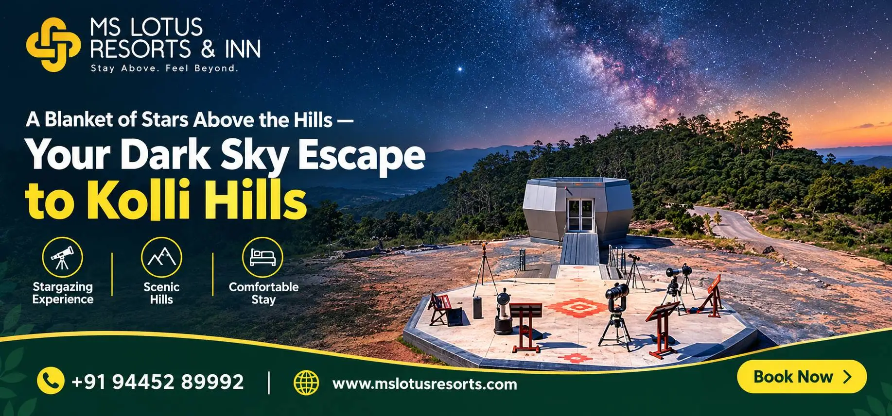 Stargaze Under Kolli Hills’ Dark Skies — Then Rest in Comfort